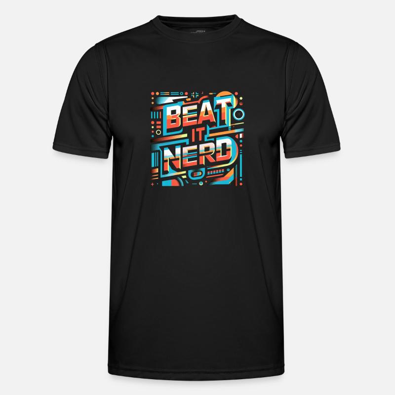 Beat it Nerd 11 - Männer Funktions-T-Shirt - Schwarz