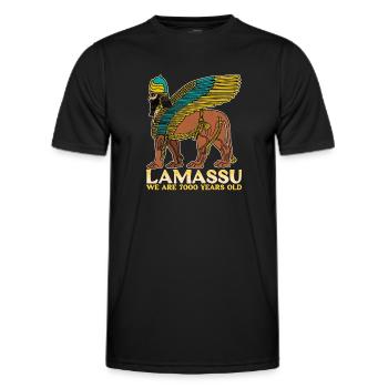 Lamassu Mesopotamia Babylon Deity Antique - Men's Functional T-Shirt - black - Front - AI Model Male 178 dark (178cm)
