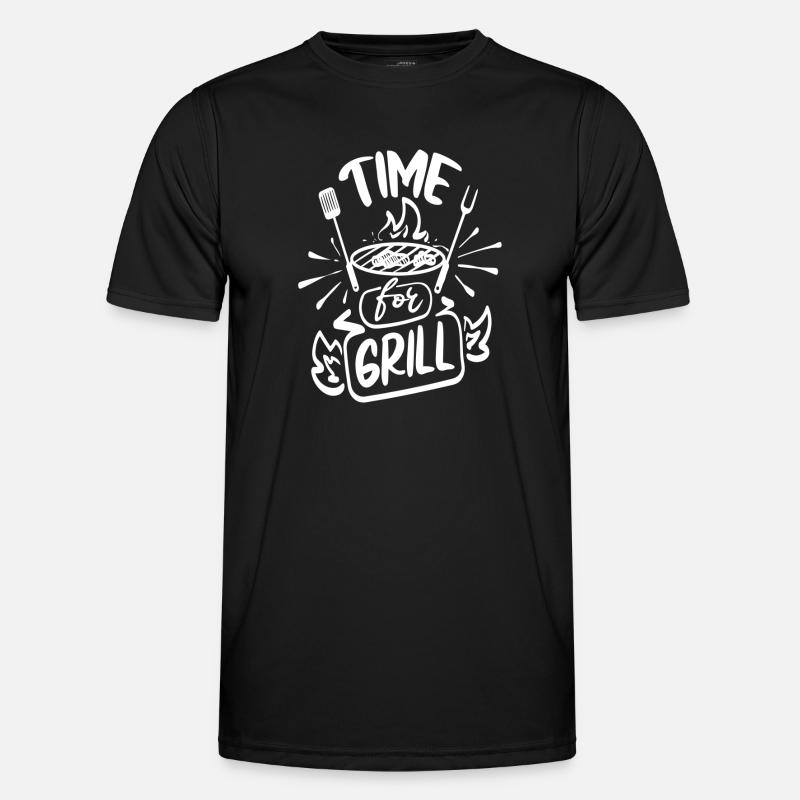 Time for Grill - Men's Functional T-Shirt - black
