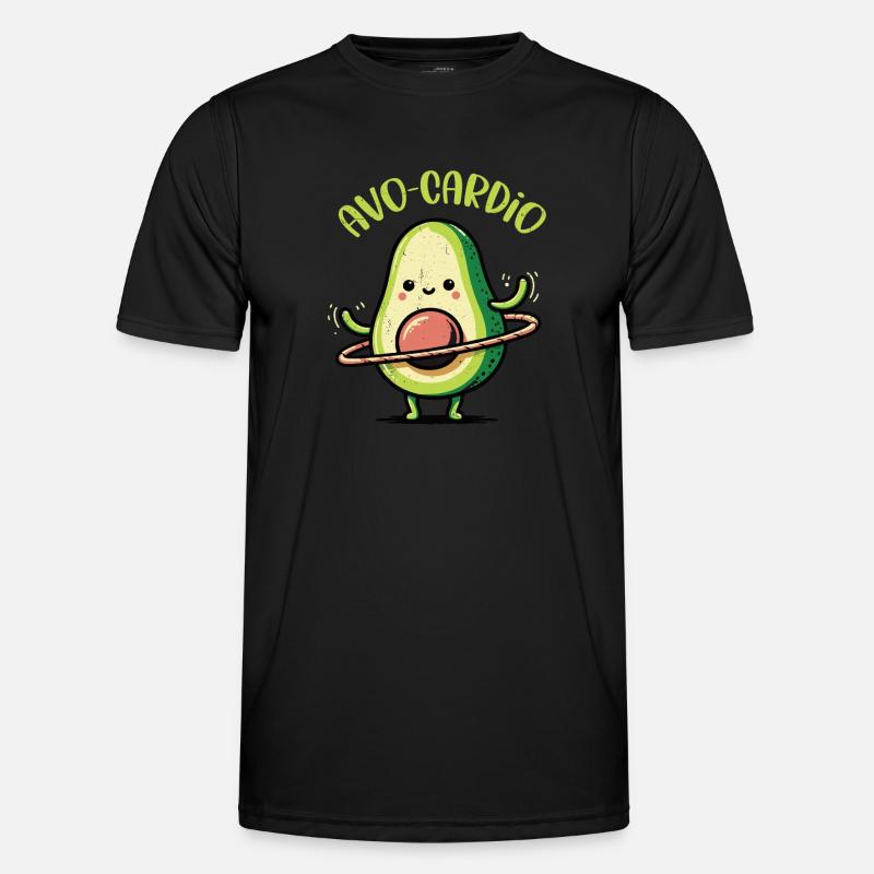 Avocado - Männer Funktions-T-Shirt - Schwarz