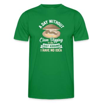 Moules Fruits de mer - T-shirt sport Homme - vert - Devant - AI Model Male 178 dark (178cm)