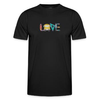 Busfahrer - Männer Funktions-T-Shirt - Schwarz - Vorne - AI Model Male 178 dark (178cm)