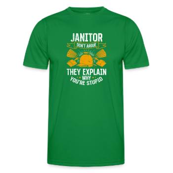 Concierge Don’t Argue - Concierge Drôle Concierge - T-shirt sport Homme - vert - Devant - AI Model Male 178 dark (178cm)