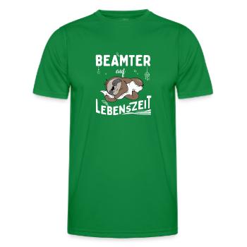 Fonctionnaire à vie - T-shirt sport Homme - vert - Devant - AI Model Male 178 dark (178cm)