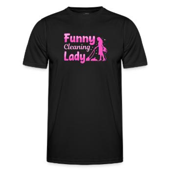 Femme de ménage Femme de ménage Filles - Nettoyage drôle L - T-shirt sport Homme - noir - Devant - AI Model Male 178 dark (178cm)