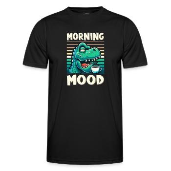 Dinosaure Trex avec - T-shirt sport Homme - noir - Devant - AI Model Male 178 dark (178cm)
