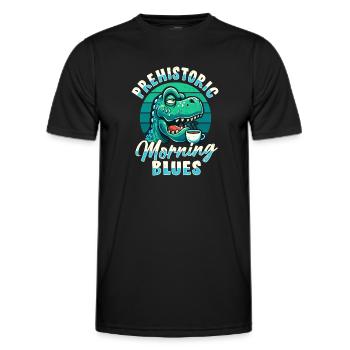 Dinosaure Trex avec - T-shirt sport Homme - noir - Devant - AI Model Male 178 dark (178cm)