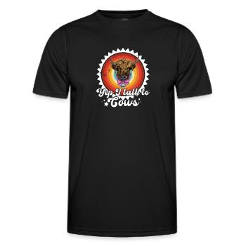 Hochlandrind Schottisches Kuh Bauernhof Rind - Männer Funktions-T-Shirt - Schwarz - Vorne - AI Model Male 178 dark (178cm)