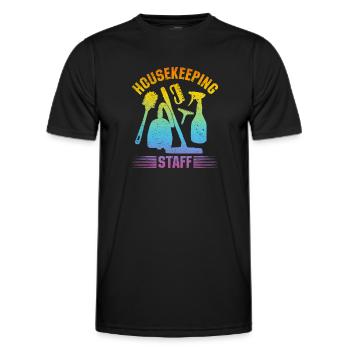 Housekeeping Staff Housekeeper House Cleaning - Men's Functional T-Shirt - black - Front - AI Model Male 178 dark (178cm)