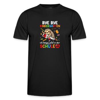 Bye Bye Kindergarten I'm Hanging In School Now - Men's Functional T-Shirt - black - Front - AI Model Male 178 dark (178cm)