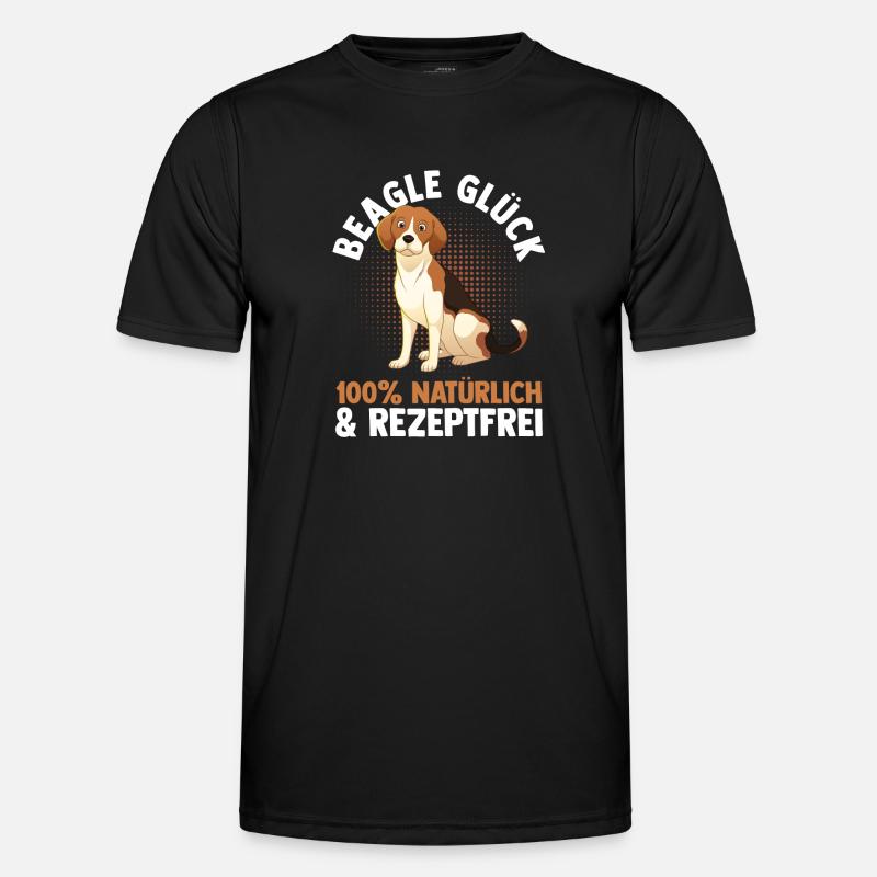 Hund Beagle - Männer Funktions-T-Shirt - Schwarz