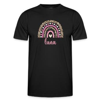 Luna Regenbogen Name Geburtstag Luna - Männer Funktions-T-Shirt - Schwarz - Vorne - AI Model Male 178 dark (178cm)