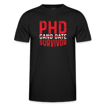 Phd Candidate Survivor 12 - Männer Funktions-T-Shirt - Schwarz - Vorne - AI Model Male 178 dark (178cm)