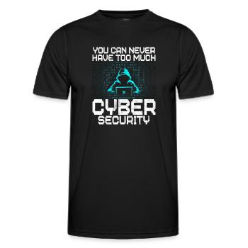Piratage informatique en cybersécurité - T-shirt sport Homme - noir - Devant - AI Model Male 178 dark (178cm)