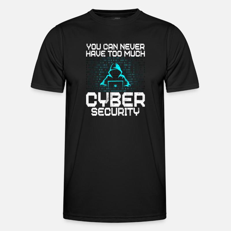 Cyber-sicherheits-hacker-hacking - Männer Funktions-T-Shirt - Schwarz