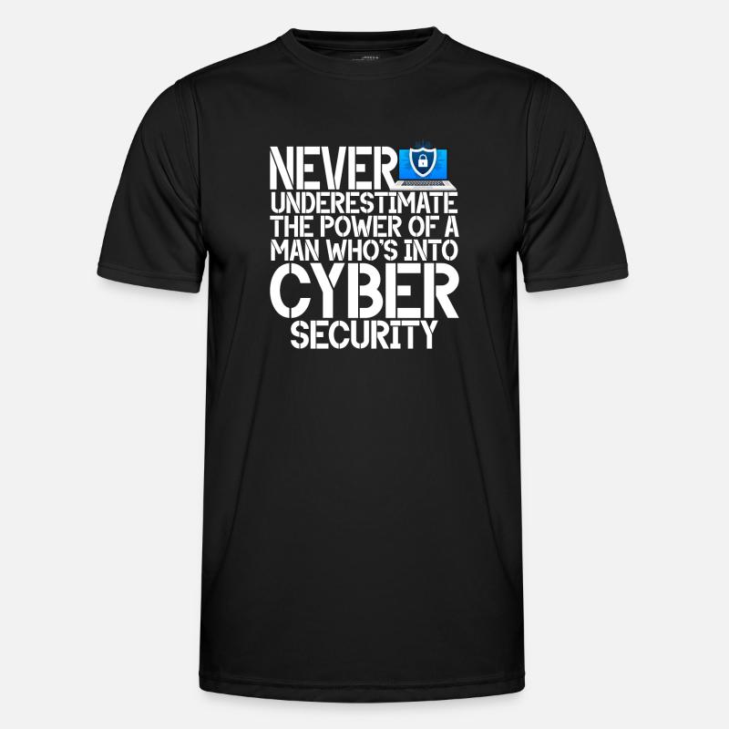 Cyber-sicherheits-hacker-hacking - Männer Funktions-T-Shirt - Schwarz