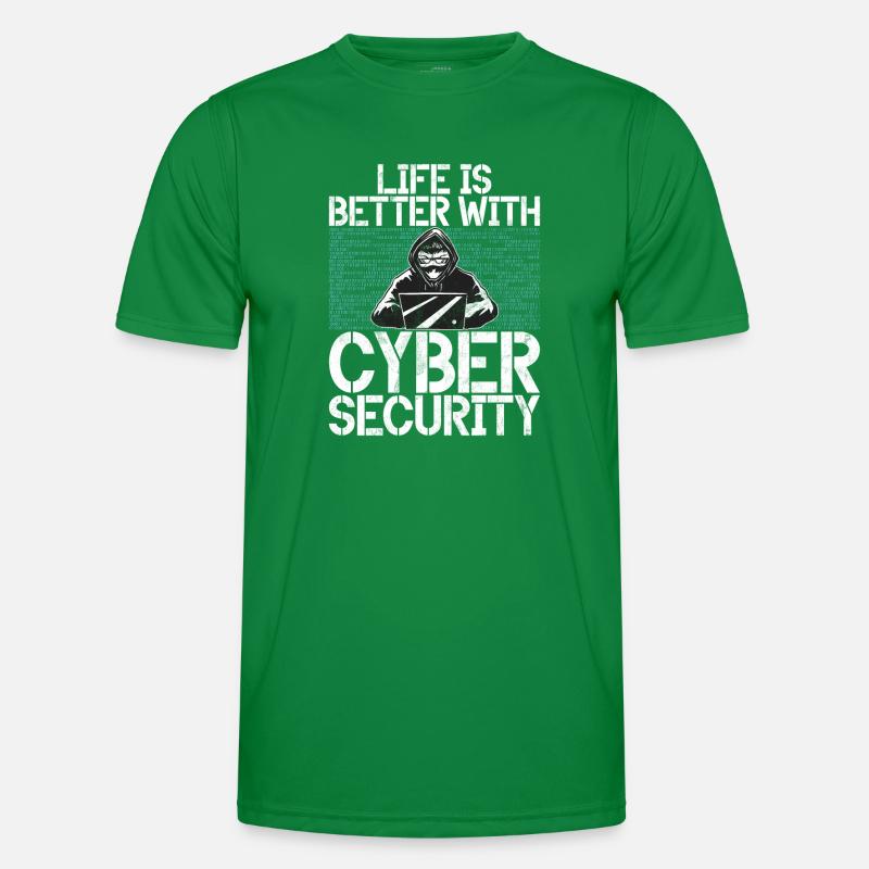 Cyber security hacker hacking Men's Functional T-Shirt