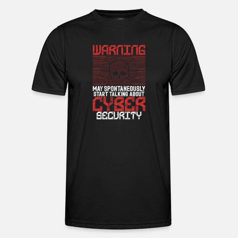 Cyber-sicherheits-hacker-hacking - Männer Funktions-T-Shirt - Schwarz