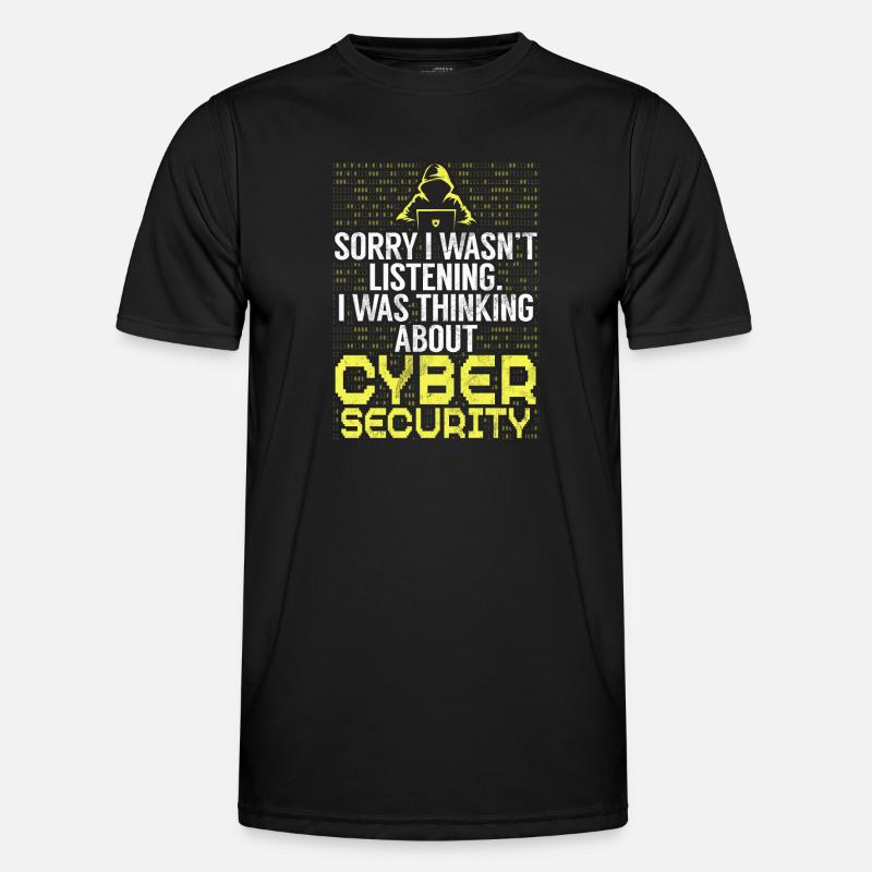 Cyber-sicherheits-hacker-hacking - Männer Funktions-T-Shirt - Schwarz