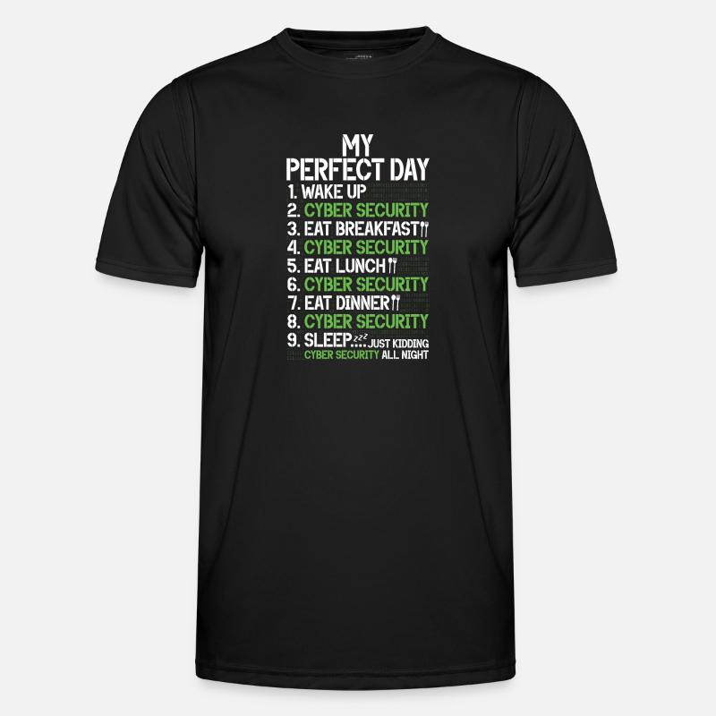 Cyber-sicherheits-hacker-hacking - Männer Funktions-T-Shirt - Schwarz
