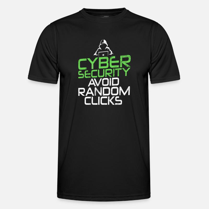 Cyber-sicherheits-hacker-hacking - Männer Funktions-T-Shirt - Schwarz