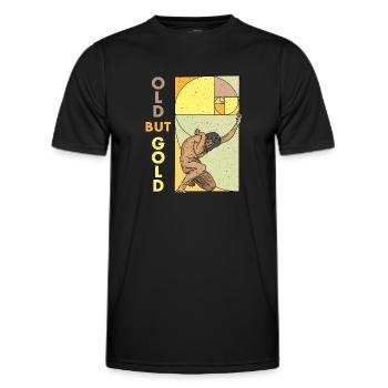 Geometrie Goldener Schnitt Fibonacci Spirale - Männer Funktions-T-Shirt - Schwarz - Vorne - AI Model Male 178 dark (178cm)