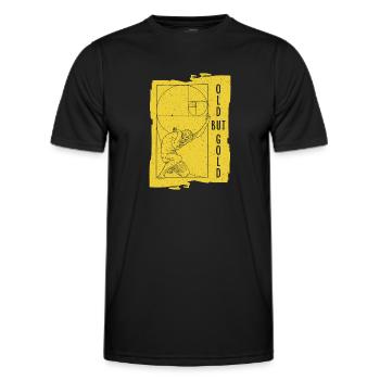 Mathe Goldener Schnitt Folge Fibonacci Kunst - Männer Funktions-T-Shirt - Schwarz - Vorne - AI Model Male 178 dark (178cm)