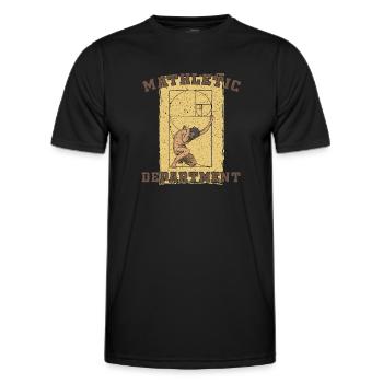 Kunst Goldener Schnitt Mathe Geometrie Zahlen - Männer Funktions-T-Shirt - Schwarz - Vorne - AI Model Male 178 dark (178cm)