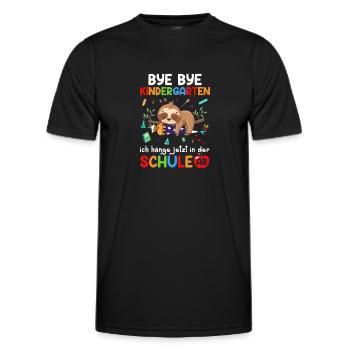 Bye Bye Kindergarten I'm Hanging In School Now - Men's Functional T-Shirt - black - Front - AI Model Male 178 dark (178cm)