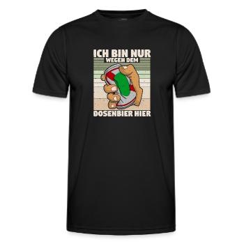 Bier Alkohol Suafen Dosenbier Biertrinker Geschenk - Männer Funktions-T-Shirt - Schwarz - Vorne - AI Model Male 178 dark (178cm)