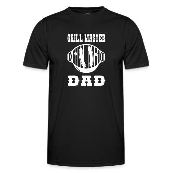 Grillmaster Dad BBQ Grill Grilling Barbecue Smoker - Men's Functional T-Shirt - black - Front - AI Model Male 178 dark (178cm)