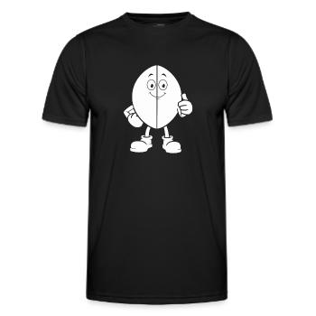 American Football Male Funny Football Male - Men's Functional T-Shirt - black - Front - AI Model Male 178 dark (178cm)