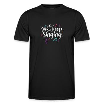 Singer - Men's Functional T-Shirt - black - Front - AI Model Male 178 dark (178cm)