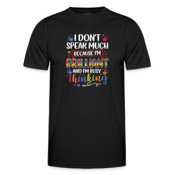 Autisme - T-shirt sport Homme - noir - Devant - AI Model Male 178 dark (178cm)