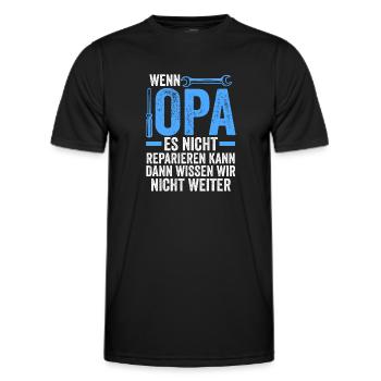 Opa Großvater Großvater Geschenk - Männer Funktions-T-Shirt - Schwarz - Vorne - AI Model Male 178 dark (178cm)