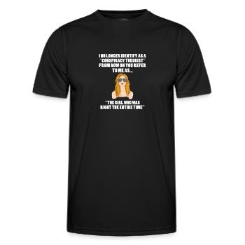 Conspiration théorie du complot cadeau - T-shirt sport Homme - noir - Devant - AI Model Male 178 dark (178cm)