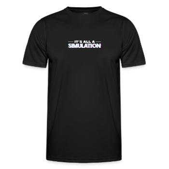 Conspiration théorie du complot cadeau - T-shirt sport Homme - noir - Devant - AI Model Male 178 dark (178cm)