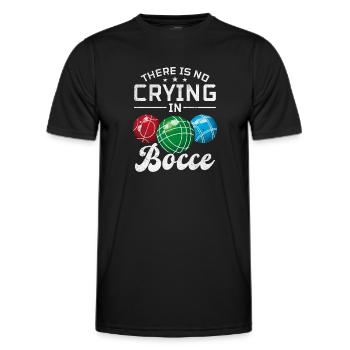 Il n’y a pas de pleurs à la pétanque - Joueur de boccia - T-shirt sport Homme - noir - Devant - AI Model Male 178 dark (178cm)