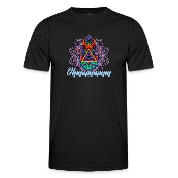 Hamsa Yoga Buddha Talisman Hindu Glück - Männer Funktions-T-Shirt - Schwarz - Vorne - AI Model Male 178 dark (178cm)