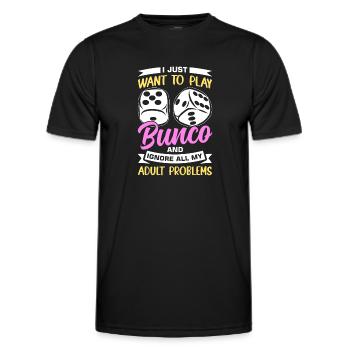 Bunco - Männer Funktions-T-Shirt - Schwarz - Vorne - AI Model Male 178 dark (178cm)