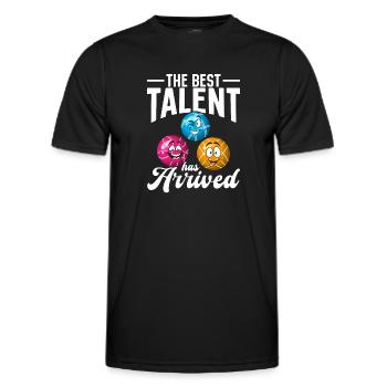 The best talent has arrived - Boccia Balls Bocce B - Men's Functional T-Shirt - black - Front - AI Model Male 178 dark (178cm)