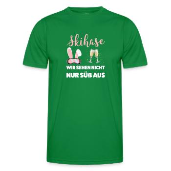 Skihase Apres Ski Skihaserl Geschenk - Männer Funktions-T-Shirt - Kelly Green - Vorne - AI Model Male 178 dark (178cm)