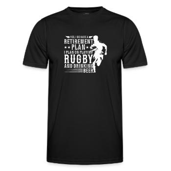 Oui, j’ai un plan de retraite auquel j’ai l’intention de jouer - T-shirt sport Homme - noir - Devant - AI Model Male 178 dark (178cm)