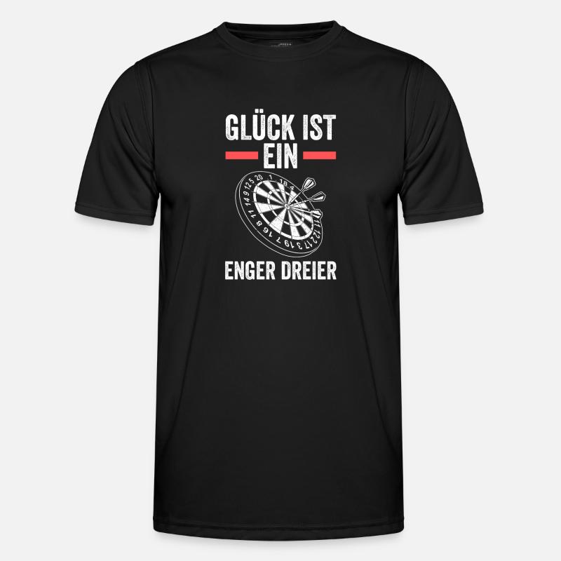 Darts Darten Darter Geschenk - Männer Funktions-T-Shirt - Schwarz