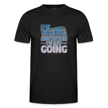 S’il faut faire semblant de sourire, je n’irai pas 2 - T-shirt sport Homme - noir - Devant - AI Model Male 178 dark (178cm)