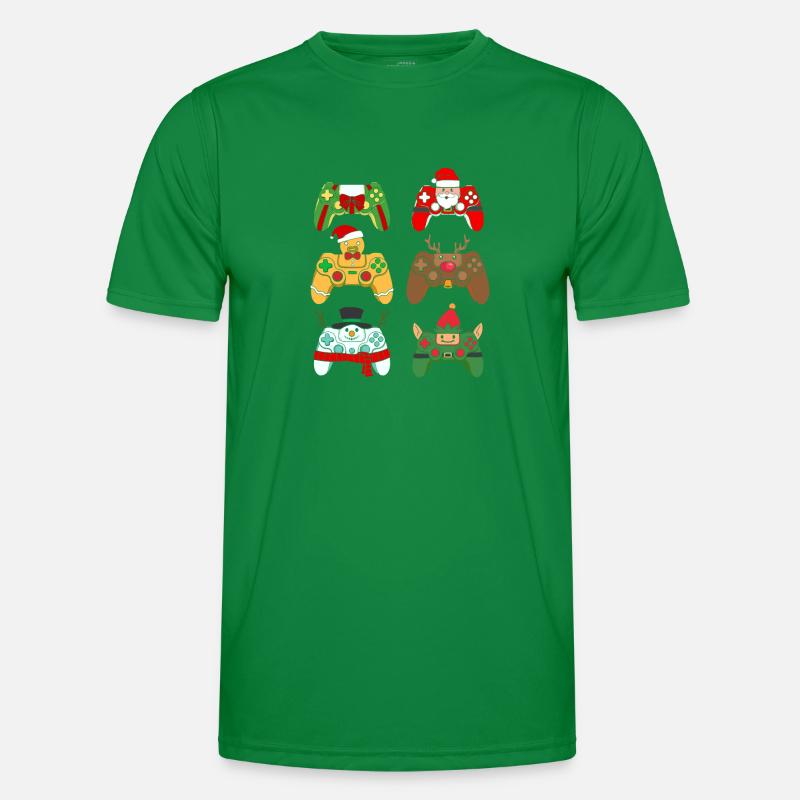 Christmas Gaming Controller Männer Funktions-T-Shirt