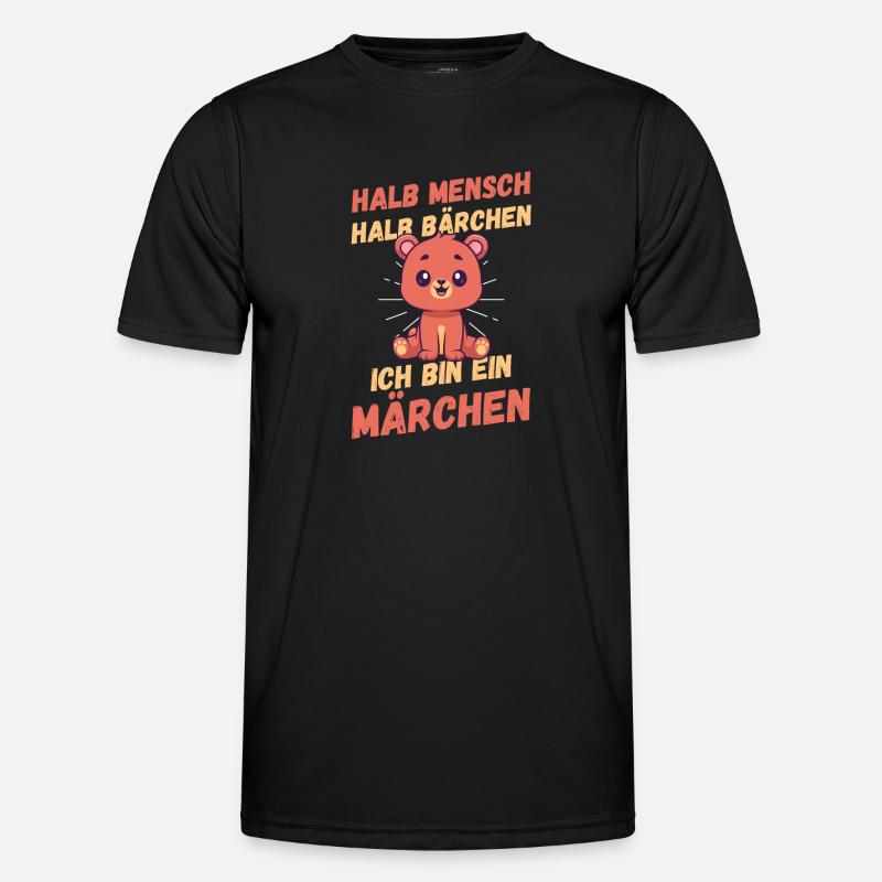 Halb Mensch Halb Bärchen Männer Funktions-T-Shirt