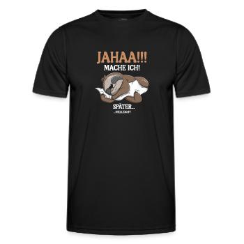 Maybe I'll do it later - Men's Functional T-Shirt - black - Front - AI Model Male 178 dark (178cm)