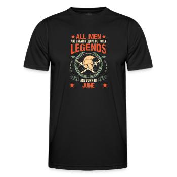 Sparta Legend Né en juin - T-shirt sport Homme - noir - Devant - AI Model Male 178 dark (178cm)