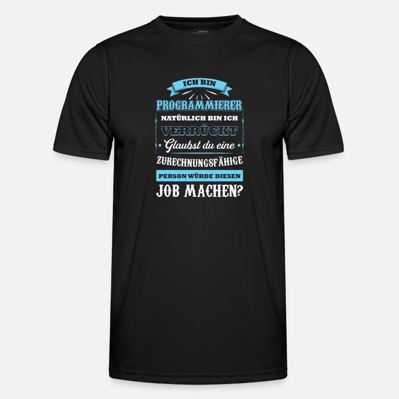 Programmierer Beruf Coder Geschenk - Männer Funktions-T-Shirt - Schwarz